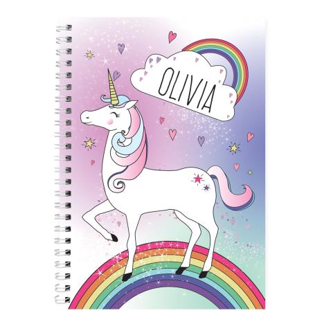 Personalised Unicorn A5 Notebook £6.99